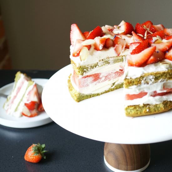 Matcha Watermelon Cake