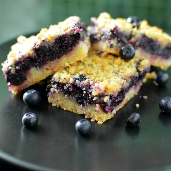 Blueberry Crumb Bars with Lemon