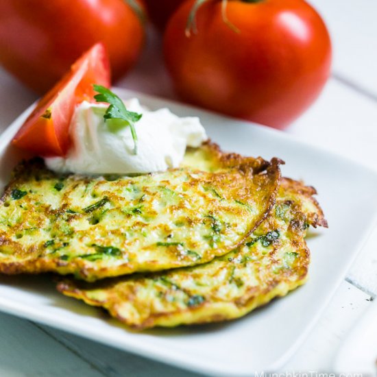 Healthy Zucchini Pancakes Recipe