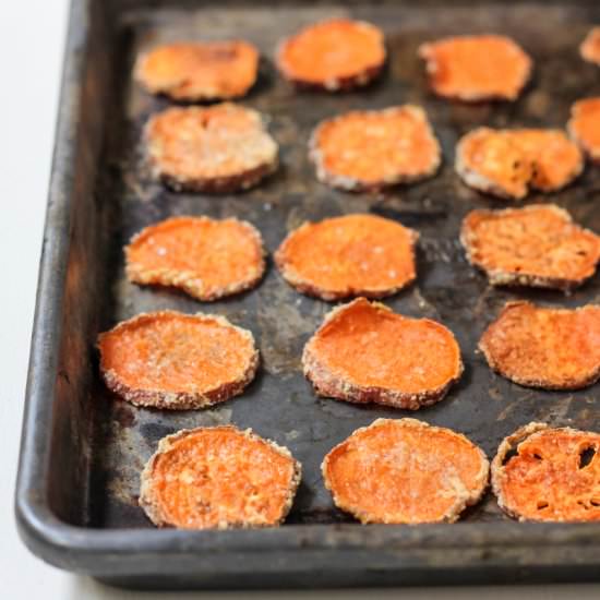 Parmesan Baked Sweet Potato Chips