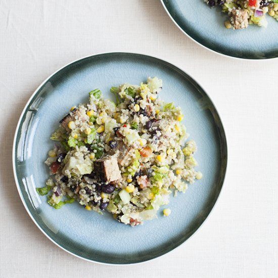 Quinoa, Corn, and Tempeh Salad