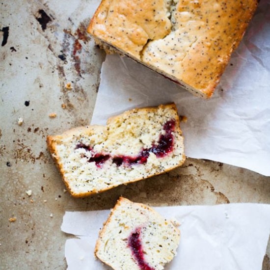 Strawberry Lemon Poppy Seed Bread