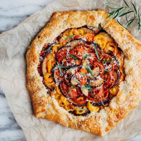 Tomato & Plum Galette