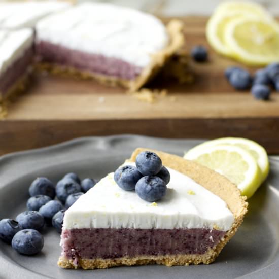 Blueberry Lemon Ice Cream Pie