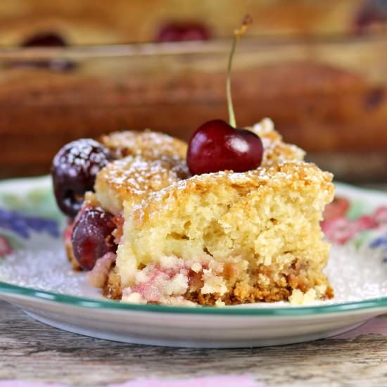 Sweet Cherry Ooey Gooey Butter Cake