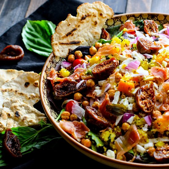 Fig Basil Prosciutto Moroccan Salad