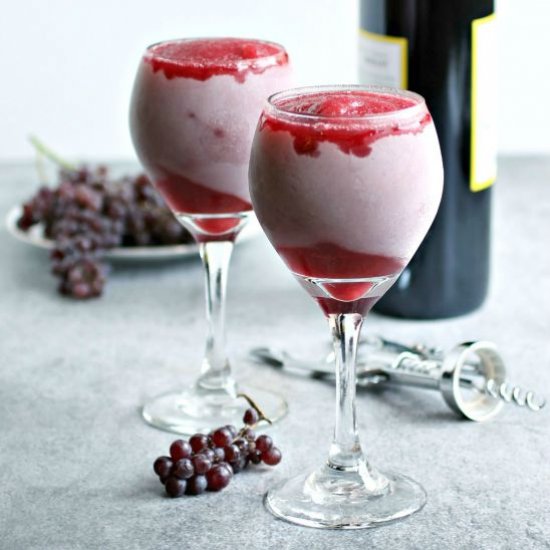 Strawberry Red Wine Slushies