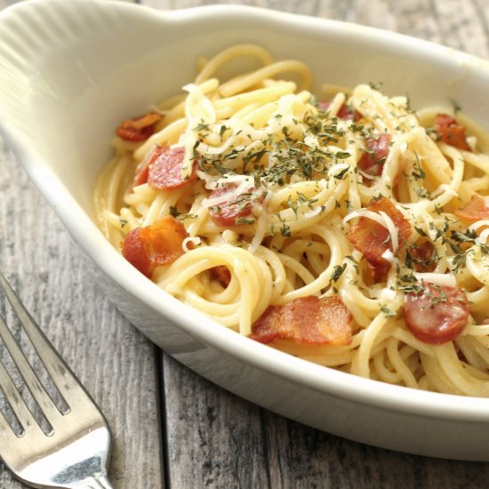 Pepperoni Spaghetti Carbonara