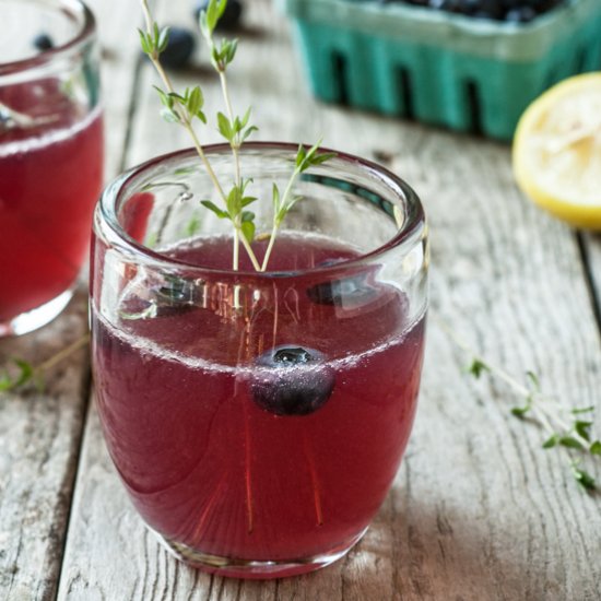 Blueberry, Honey & Thyme Cocktail