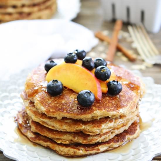 Cinnamon Oatmeal Pancakes