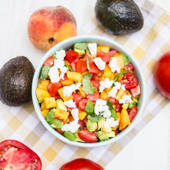 Peach Twisted Caprese Salad