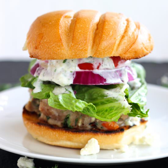 Ultimate Greek Turkey Burger