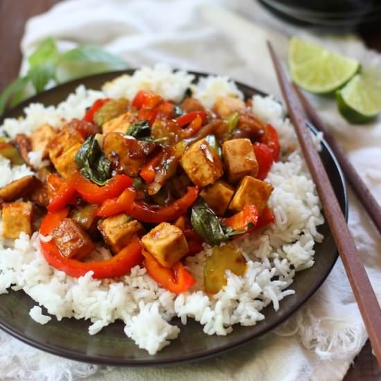 Tofu, Basil & Shallot Stir-Fry