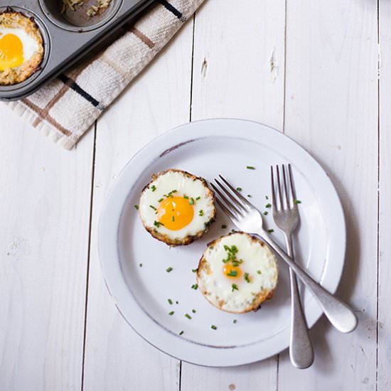 Baked Eggs In Squash Nests