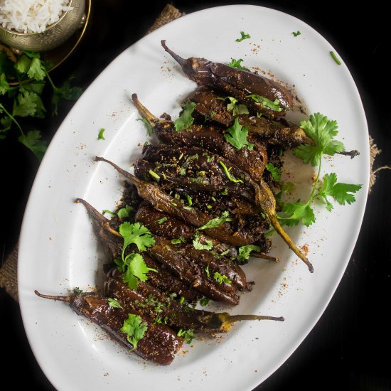 Stuffed Baby Eggplant Fry