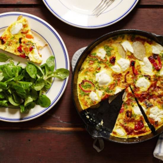 Potato Frittata with Charred Pepper