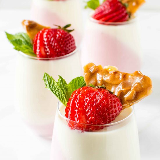 Strawberry Lemon Panna Cotta