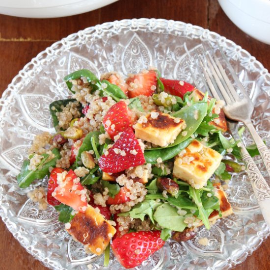 Strawberry, Haloumi & Quinoa Salad