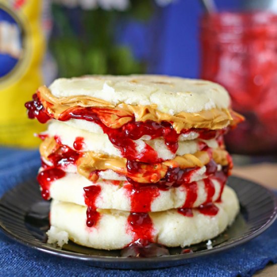 Peanut Butter & Jelly Arepas