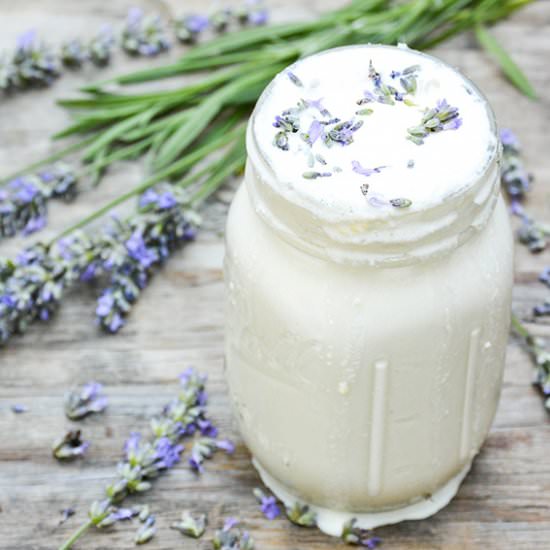 Lavender-White Chocolate Milkshakes