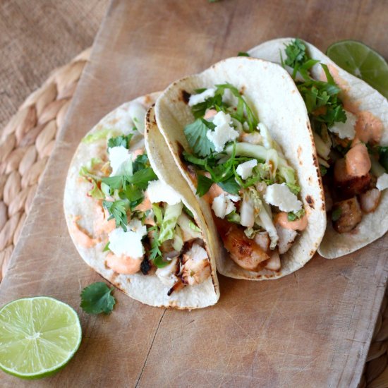 Korean Chicken Tacos