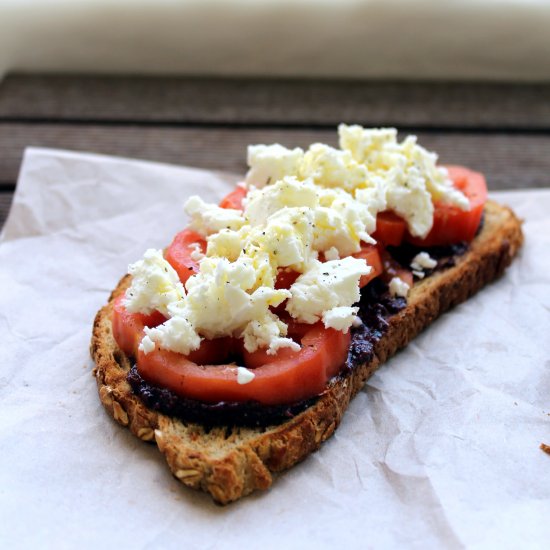 Tomato, Feta & Olive Paste Tartines