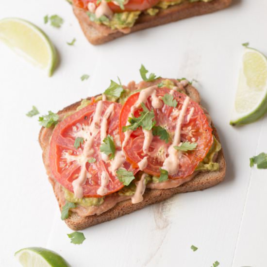 Vegan Avocado Tomato Toast