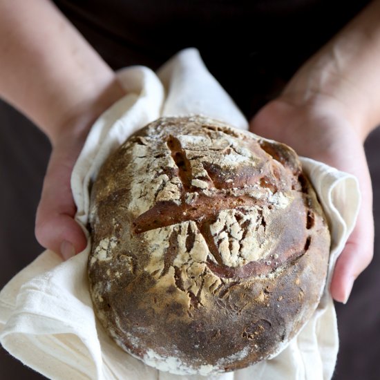 Sourdough Rustic Rye Loaf