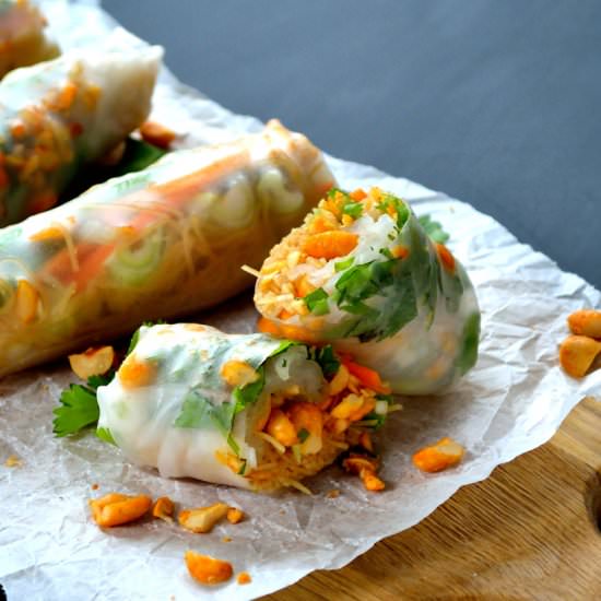 Chili Peanut Vietnamese Rolls