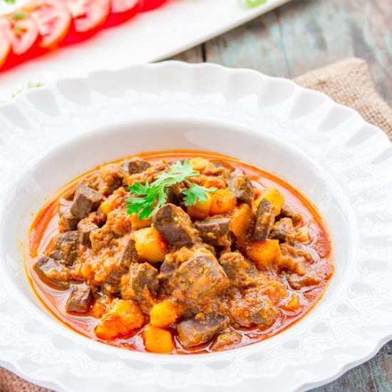 Spicy Lamb Liver Curry