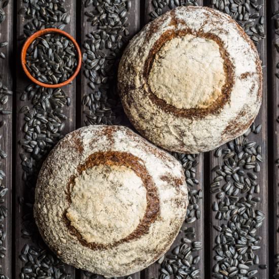 Whole Wheat Sunflower Seed Bread