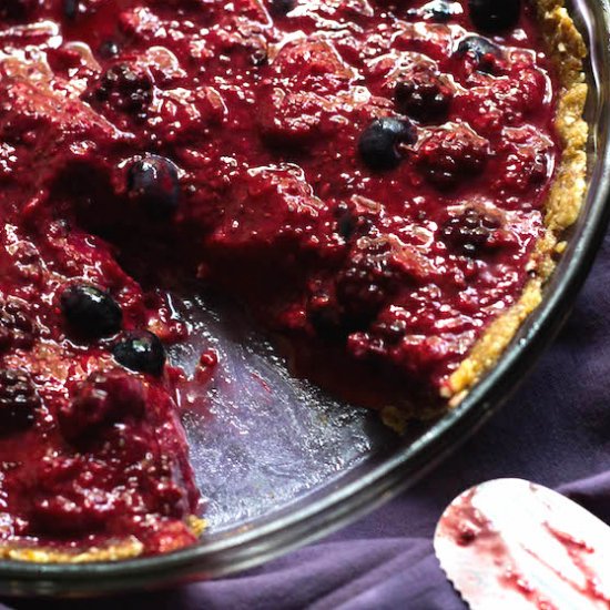 No-Bake Berry Chia Pie