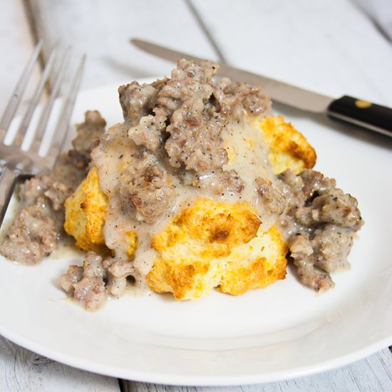 Buttermilk Biscuits & Sausage Gravy