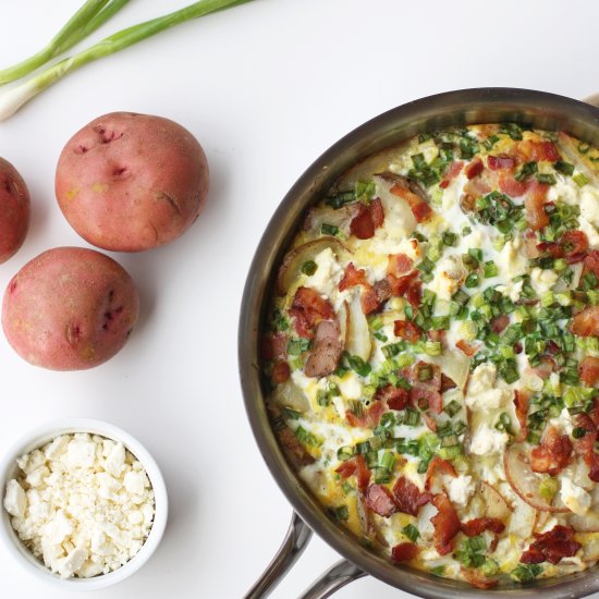 Bacon, Potato and Feta Frittata