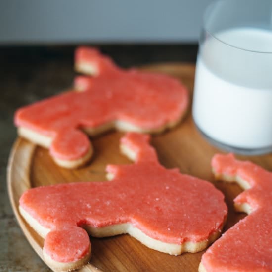 Coconut Marzipan Tractor Cookies