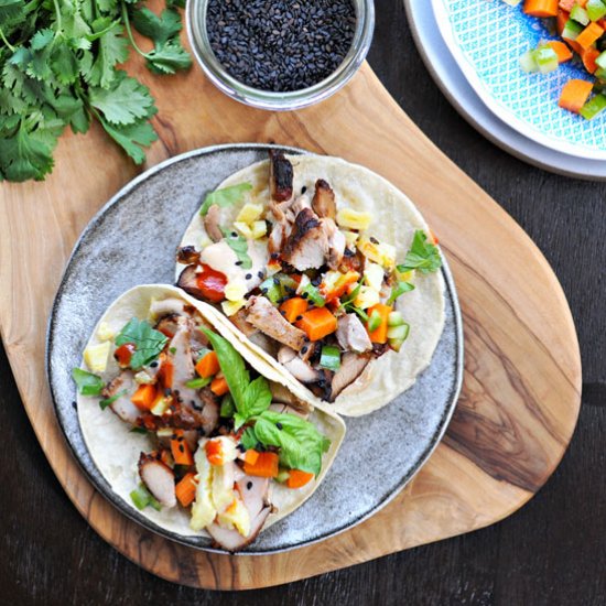 Lemongrass Chicken Banh Mi Tacos