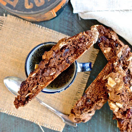 Dark Chocolate & Cherry Biscotti