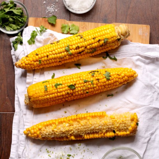 Spicy Cilantro Lime Corn on the Cob