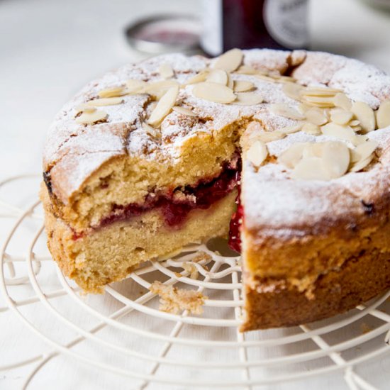 Raspberry Bakewell Cake