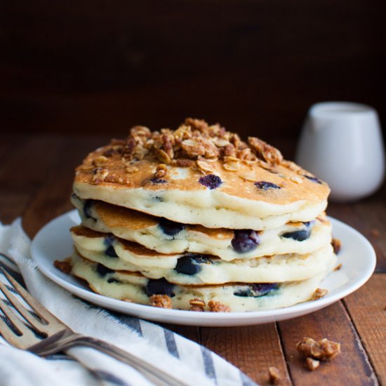 Blueberry Streusel Pancakes