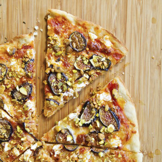 Fig Pizza with Pistachios and Honey