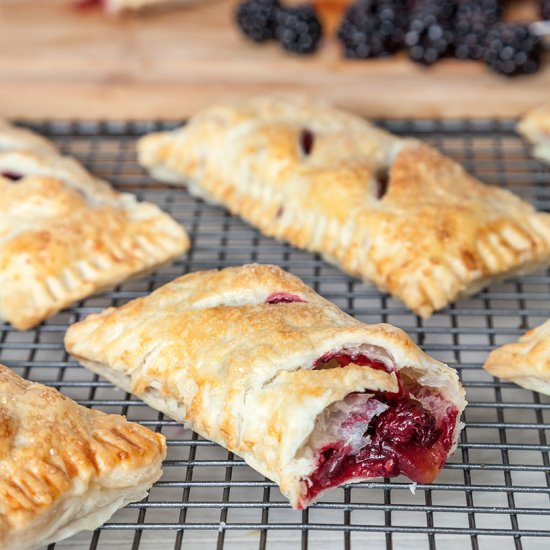 Blackberry and apple parcels