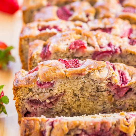 The Best Strawberry Banana Bread