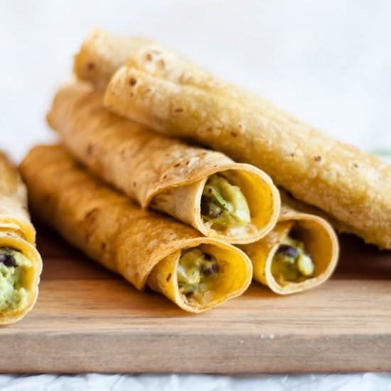 Avocado and Black Bean Taquitos