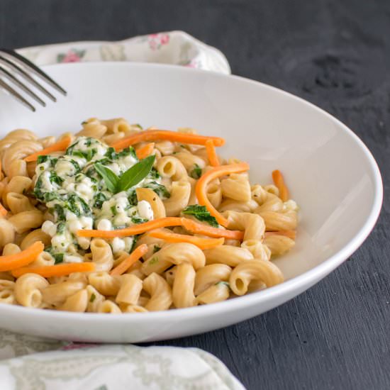 Cottage Cheese Spinach Pasta