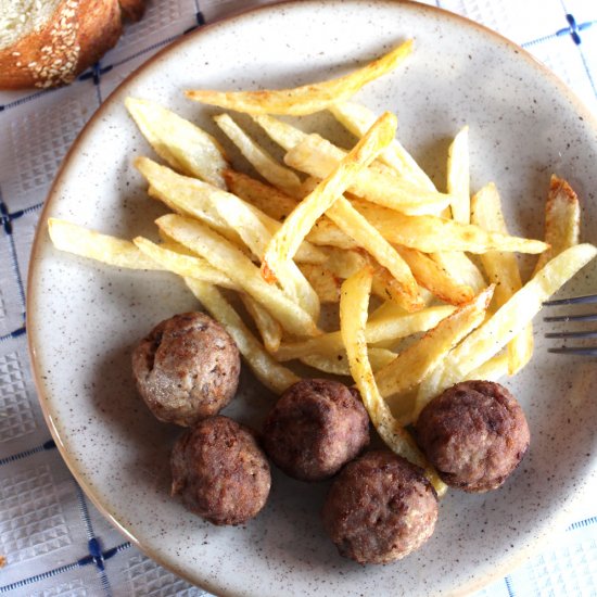 Keftedakia (Greek fried meatballs)