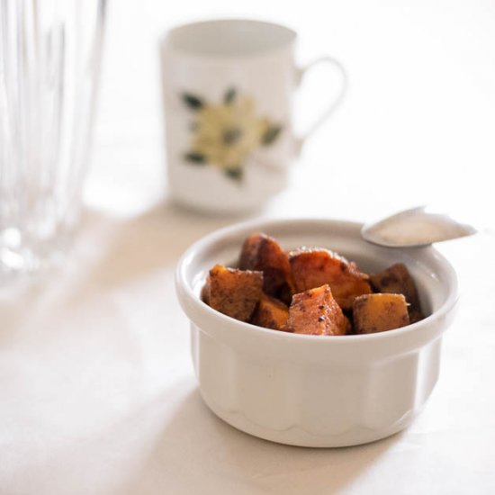 Cinnamon Ghee Roasted Sweet Potato