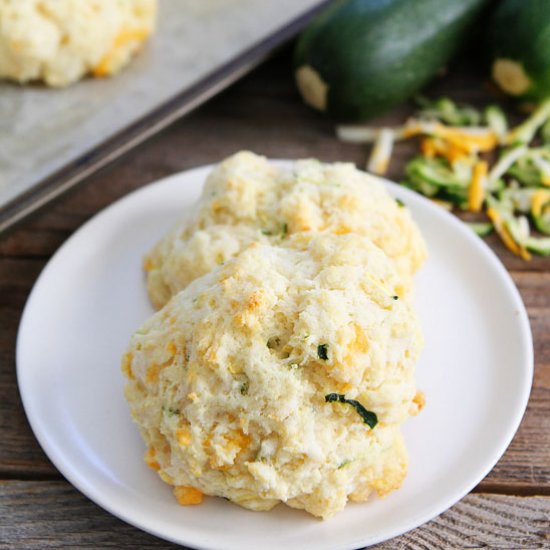 Three Cheese Zucchini Drop Biscuits