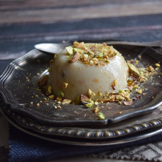 Lavender- Infused Semolina Pudding