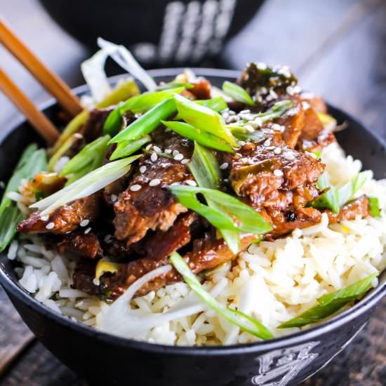 Skinnier PF Chang’s Mongolian Beef